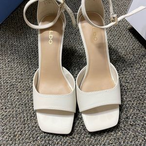 White Aldo Heels